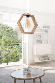 Opviq Lámpara de Araña Hexagon Natural